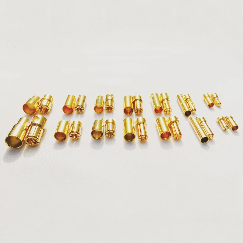 

10pairs Male Female ESC Connector 3.5mm4mm 5.5mm 6mm 6.5mm 8mm High Power Brushless Motor Banana Head Plug for RC Model Boat