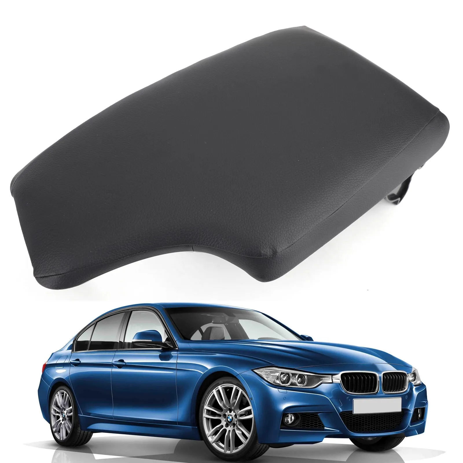 

Areyourshop Center Console Armrest Tray Lid & Base Plate Blk For BMW 3 Series F30 2013-2019 51169235453 51169285139 Car Parts