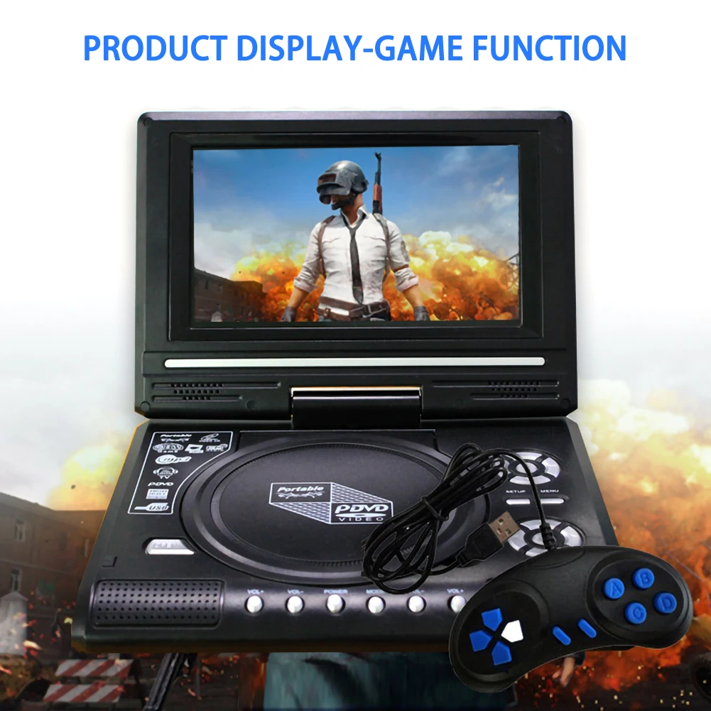 Портативный автомобильный DVD-плеер 7 8 дюйма USB HD TV домашний VCD MP3 CD-плеер