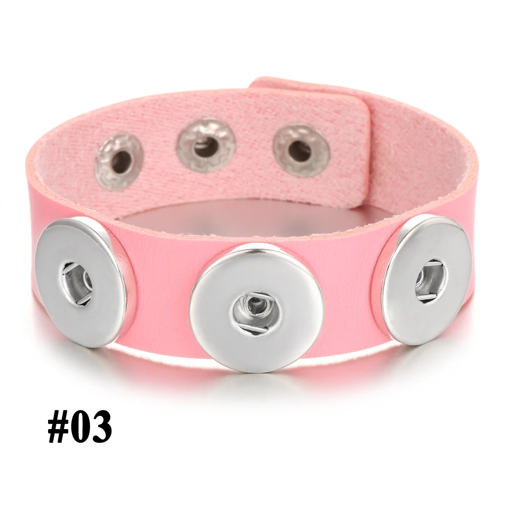 Новинка 18 мм кнопки ювелирные изделия три пряжки шармы из сплава браслеты и