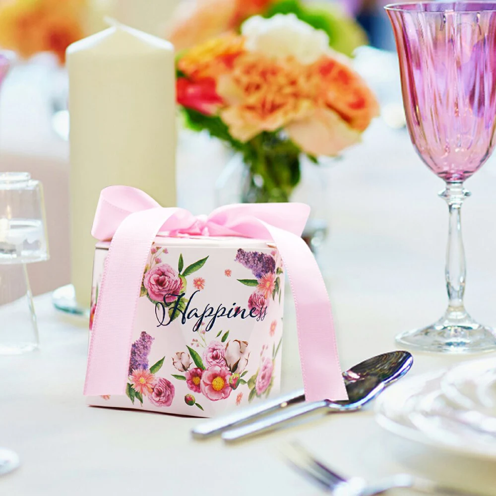 Свадебная розовая коробка для конфет Подарочная в виде фруктового льда детей на