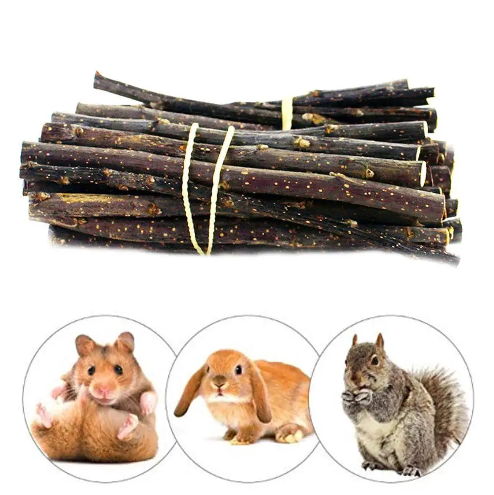 

50g/Bag Pet Playing Small Pets Rabbit Hamster Guinea Pig Parrot Toys Hamster Chew Toy Wood Sticks Twigs Cleaning Teeth