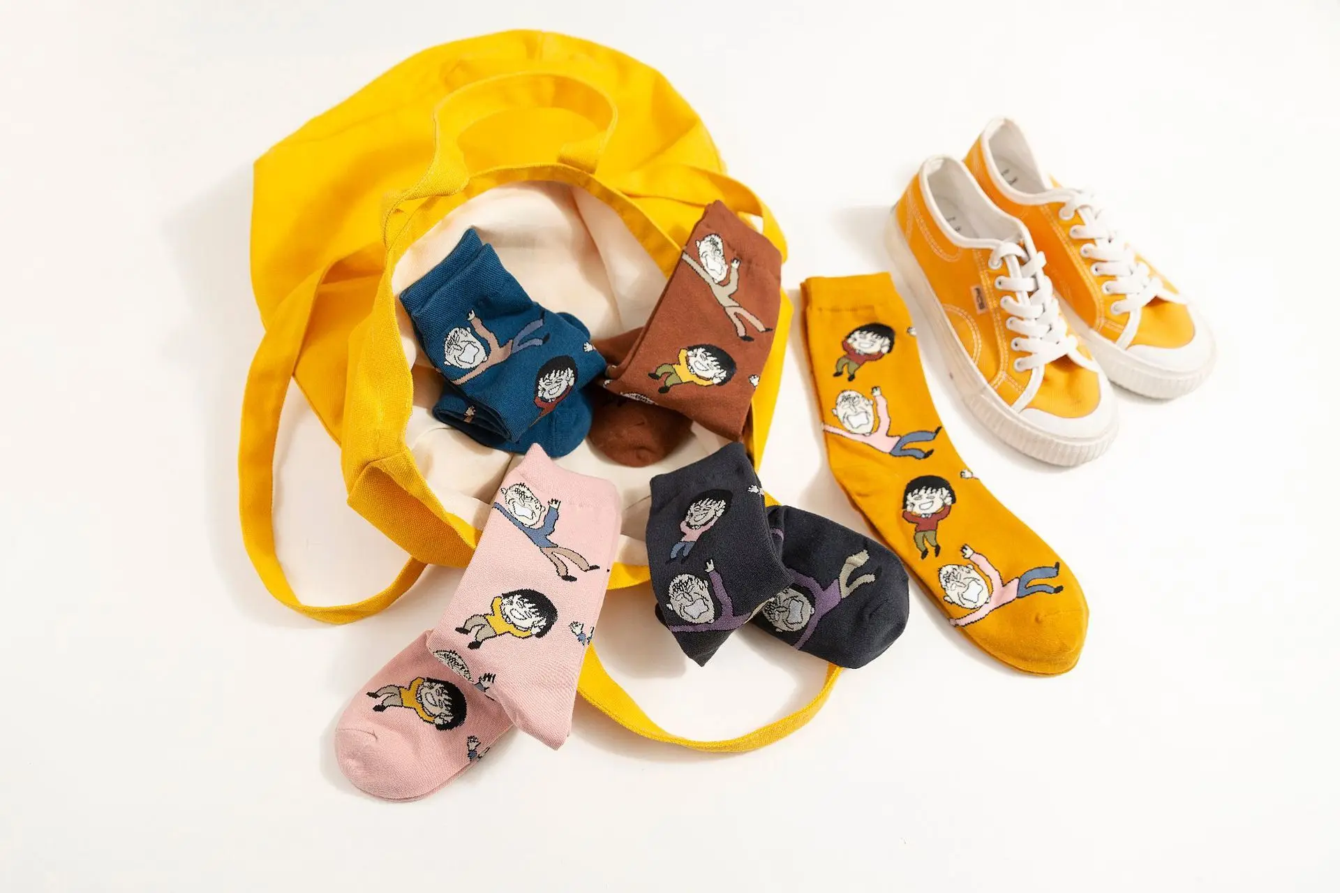 SP& CITY/5 пар, женские хлопковые носки с мультяшным принтом, женские,, Harajuku, забавные хипстерские носки для скейтборда, осень, Новое поступление, носки