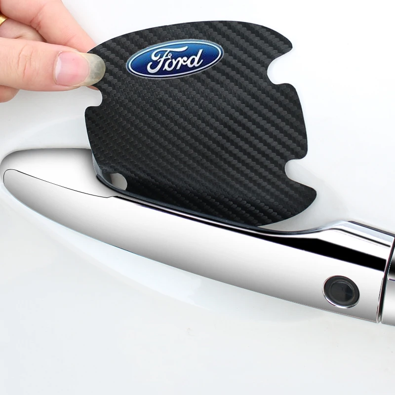 Автомобильные наклейки на дверные ручки для Ford Badge Focus Galaxy Kuga Mondeo S MAX Escape Fiesta Ranger