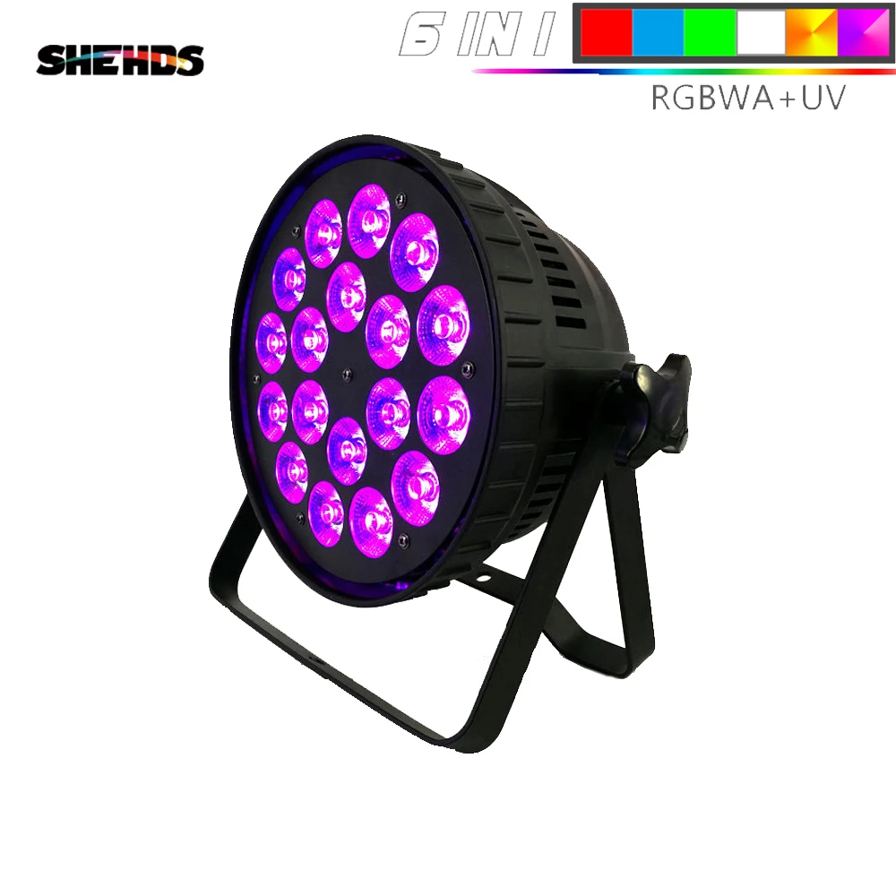 Small RGBWA-UV 6in1 SHEHDS 18x12 Вт/18x15 Вт/18X18 Вт Par огни алюминий Dj диско вечерние ночной клуб бар события Dj проектор мыть освещение сценическое освещение - Цвет: Small RGBWA-UV 6in1