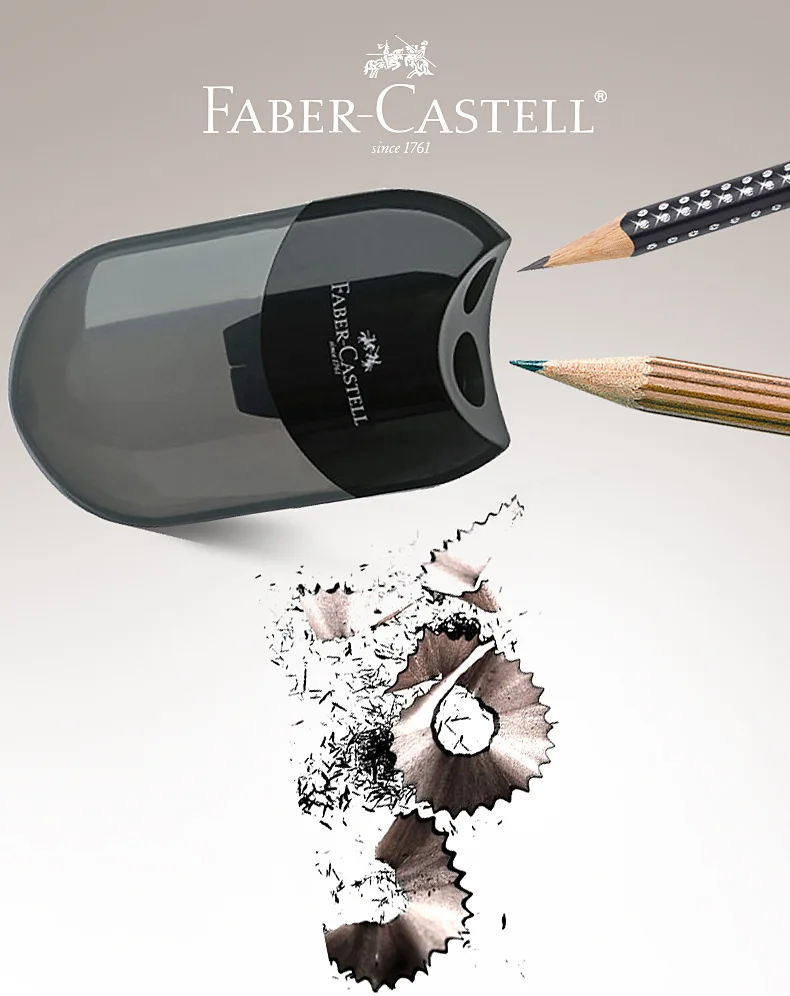 

Faber-Castell Pencil Sharpener 1835 Diplopore Student Stationery Pencil Shapper Manual Plastic Pencil Sharpener Multi-Function