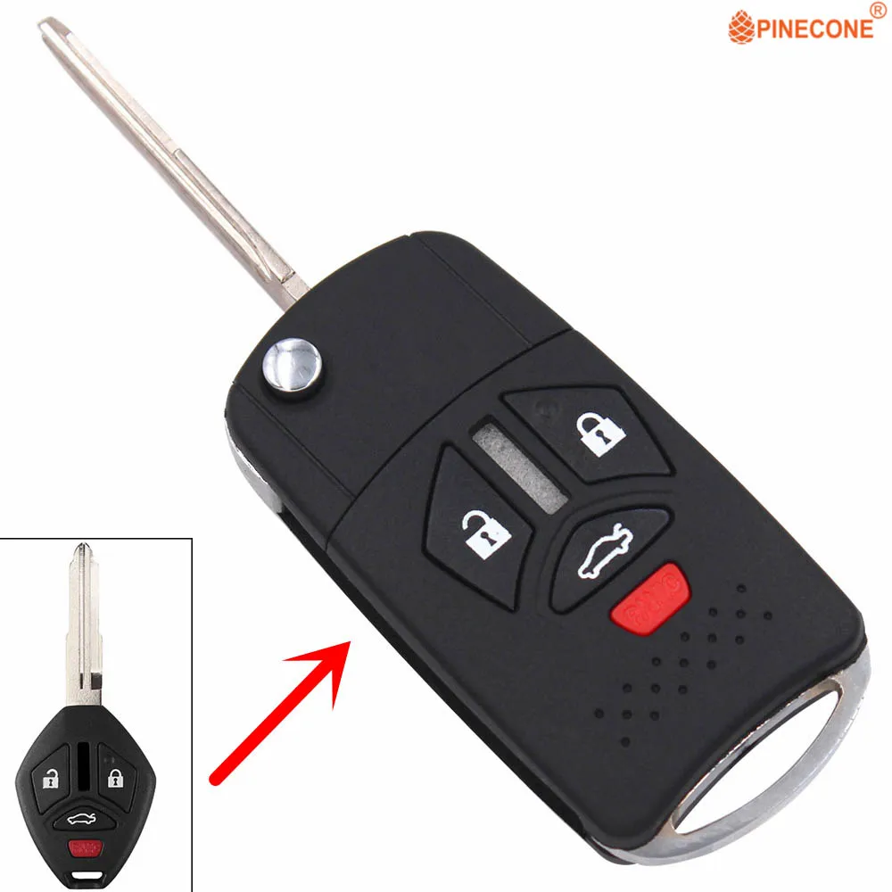 

PINECONE для Mitsubishi Galant Eclipse Lancer 2006 2007 3 1 кнопка ключ MIT11R обновление откидной складной Автомобильный Брелок чехол