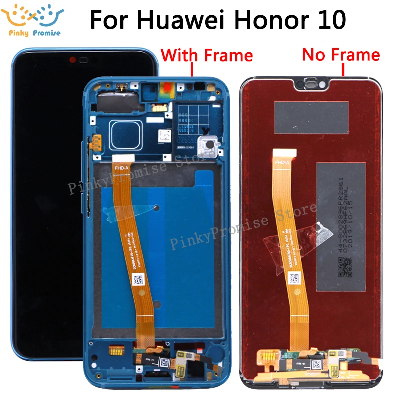 Для HUAWEI Honor 10 дисплей сенсорный экран Рамка для Huawei ЖК на фотографиях|Экраны