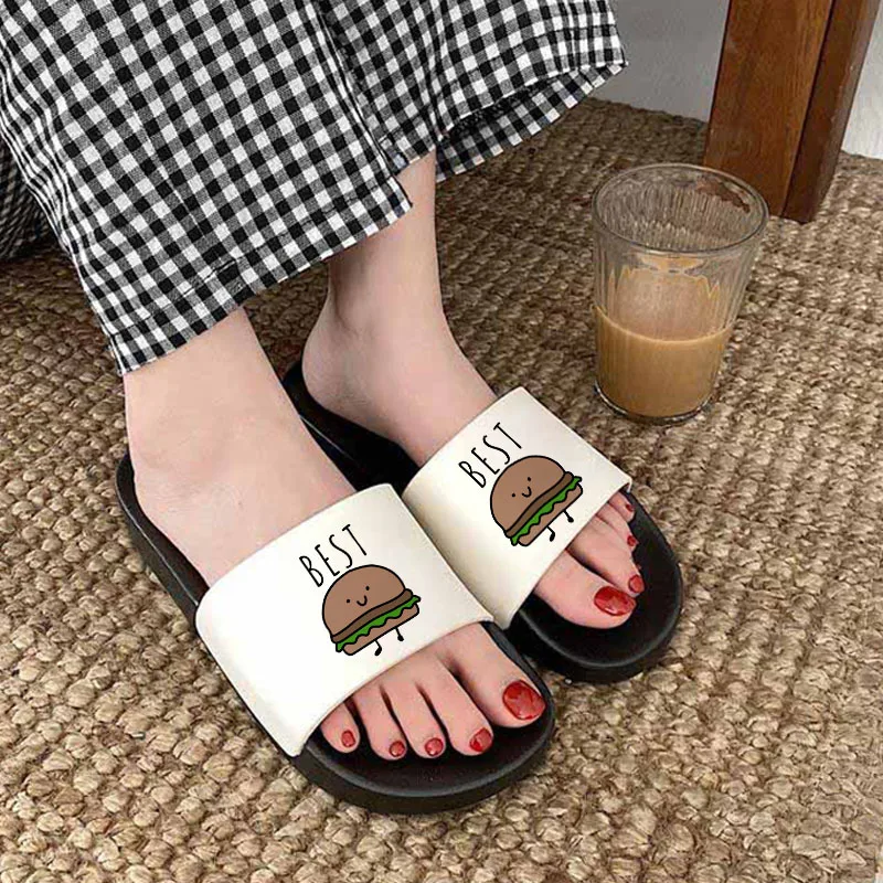 

Best Friends Printed Ulzzang Harajuku women slippers Hot Summer female Sandals Slippers Female Slippers zapatillas mujer