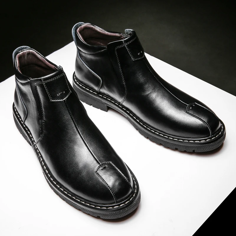 

Bullock boots mens autumn winter British retro men shoes all-match cowhide mens chelsea boots bullock mens dress boots