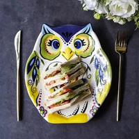creative cartoon breakfast plate dish snack pasta plates household tableware personalized decoration placing food fruit tray