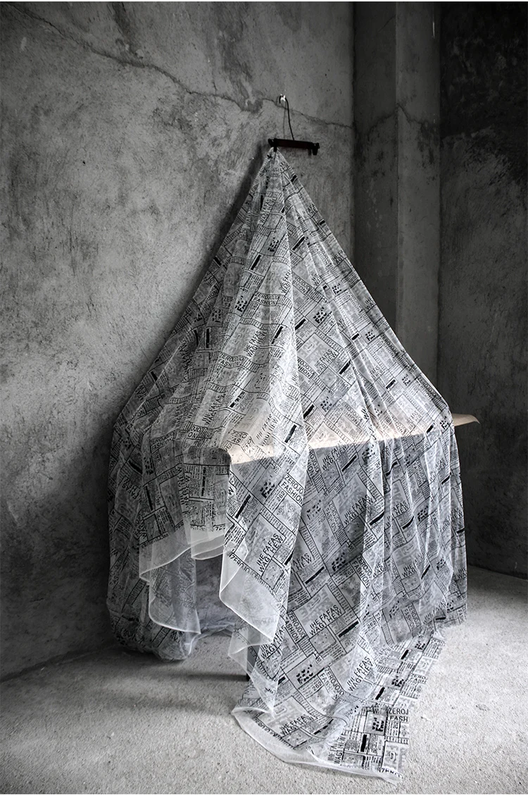 Газовая ткань для газет весна/лето потрясающая Тюль шириной 155 см Креативная