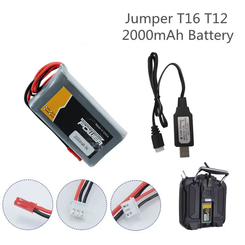 Аккумулятор Lipo 7 4 в 2000 мАч для Jumper T16 T12 многопротокольный радиопередатчик с