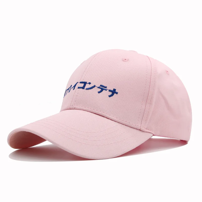 Fashion Japanese Baseball Cap Men Women Harajuku Hip Hop Hat Pink White Black Caps | Аксессуары для одежды