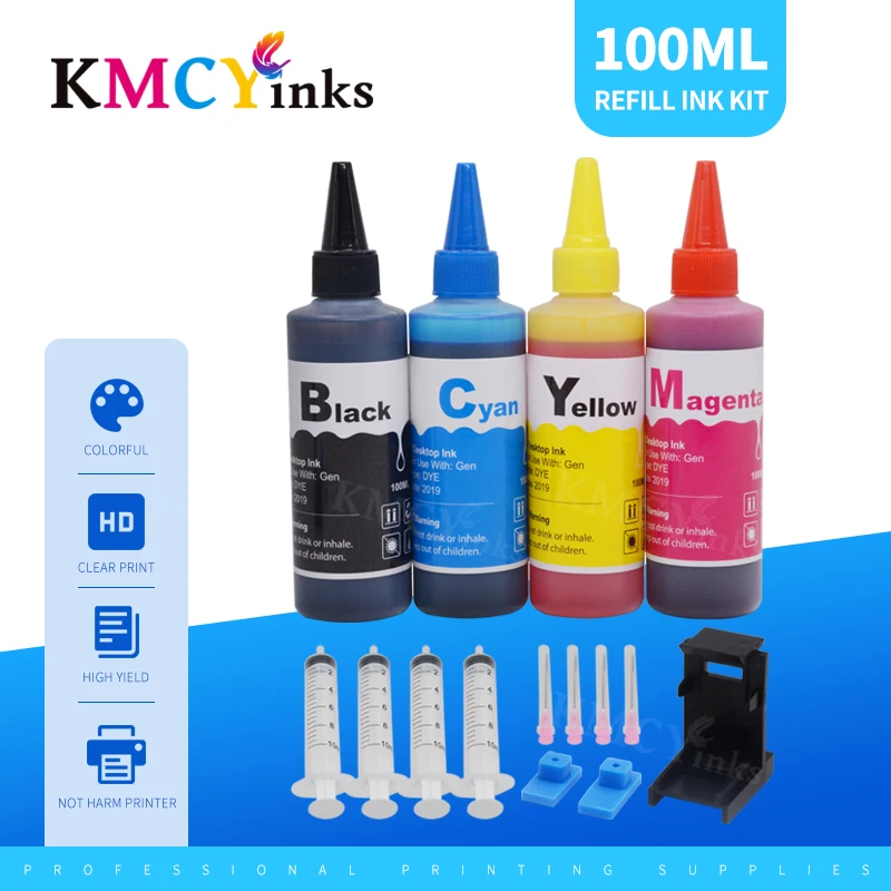 

Чернила KMCYinks для принтера HP 140 XL Photosmart C4283 C4583 C4483 C5283 Deskjet D4263