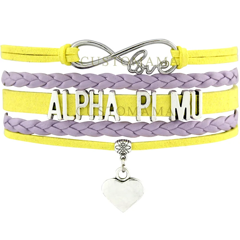 B4230 Колледж Fratority AKA DST GPhiD зет ADPi AGS ZTA Альфа Omicron Pi AGK Чи Омега Tri Delta Sigma Kappaa Phi Mu Гам Браслеты - Окраска металла: B4230