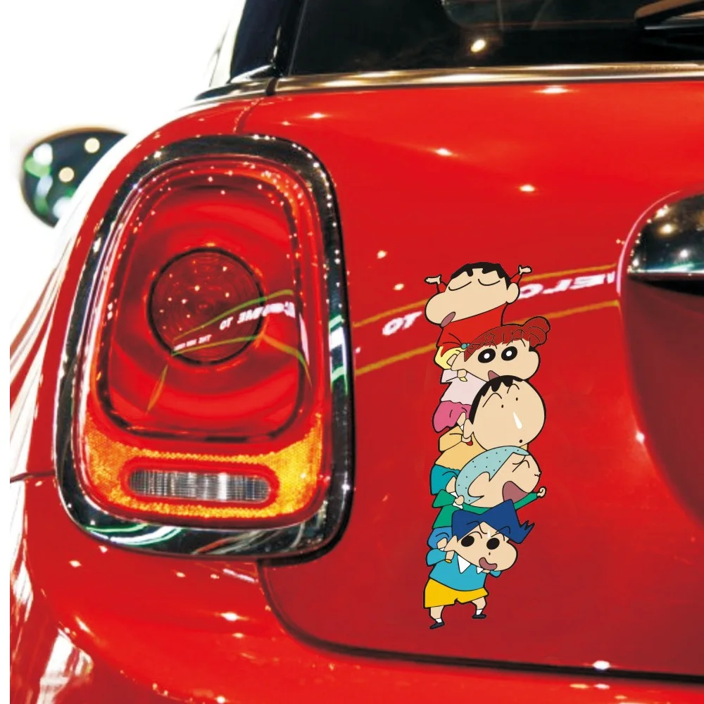 Мультфильм Crayon Shin-Chan дети аниме-наклейки виниловые наклейки для автомобиля окна