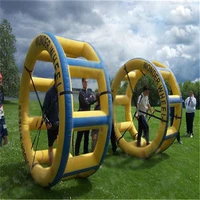 1PC 2M single row  the water wheel water drum inflatable water treadmill custom inflatable water toy equipment
