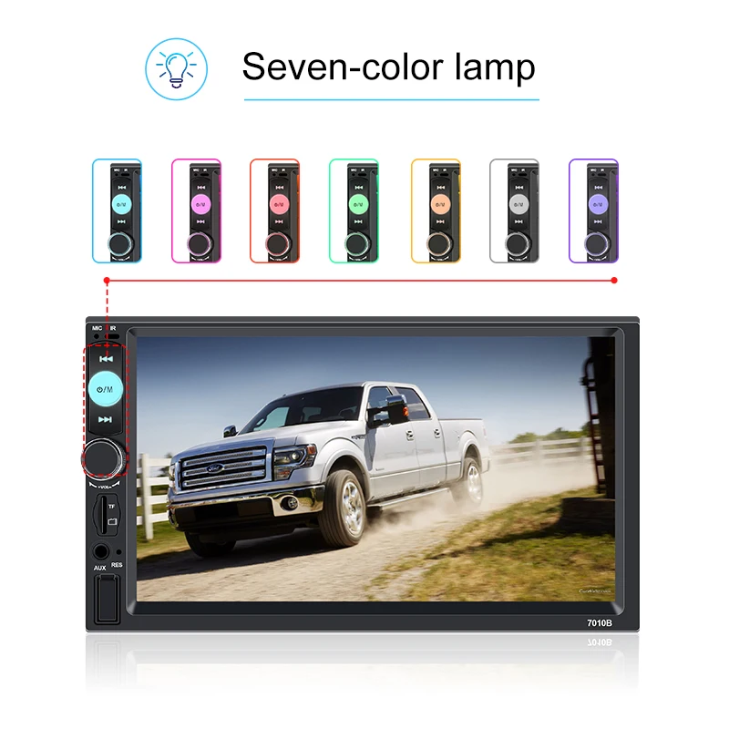 Автомагнитола 2 Din MP5-плеер с 7 &quotHD цифровым дисплеем Bluetooth USB сенсорным экраном |