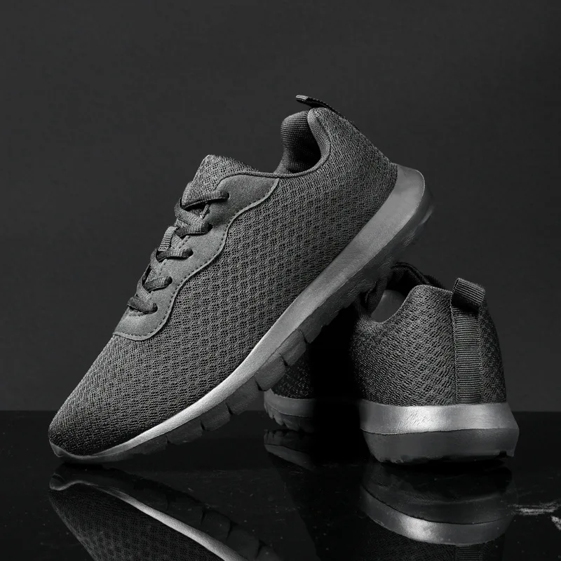 

Мужские кроссовки для бега, черные дышащие кроссовки нейтрального цвета, легкая повседневная спортивная обувь, большие размеры, новинка 2021