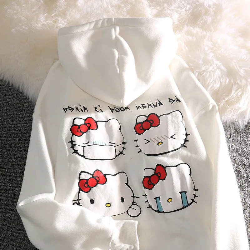Harajuku Cartoon Women Hoodies Korean Cute Oversize Long Sleeve Autumn New Sweatshirts Japanese Kawaii Streetwear Hoodie | Женская