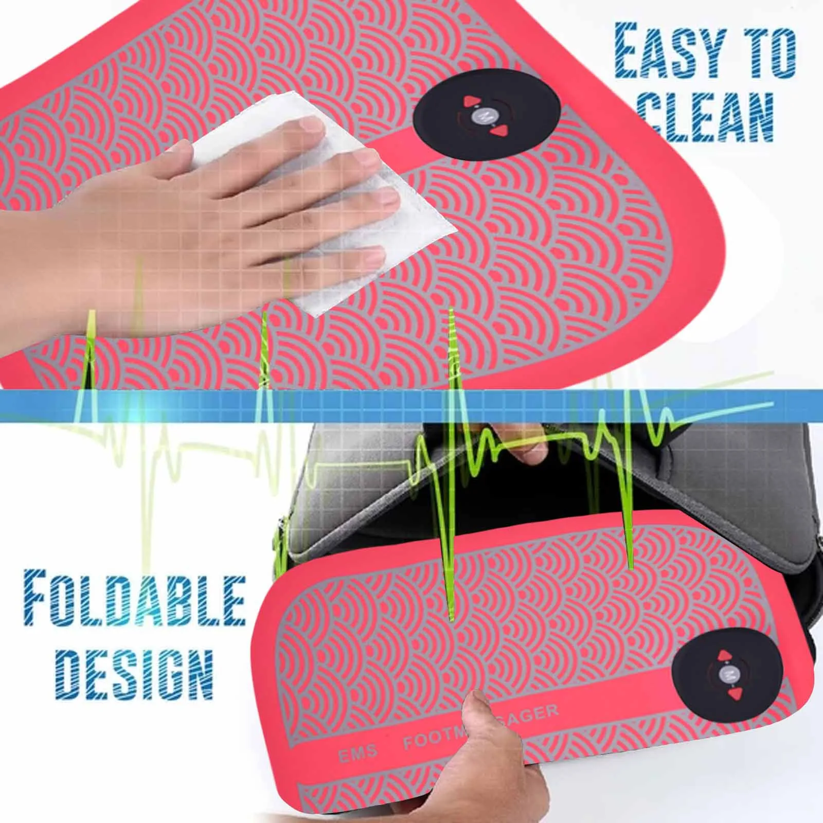 

Electric Ems Foot Massager Pad Feet Muscle Stimulator Foot Massage Mat Improve Blood Circulation Relieve Ache Pain Care Tool#G4