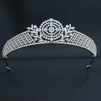 cubic zirconia royal replica tiara for weddingcrystal princess tiaras crown for bride hair jewelry ch10357
