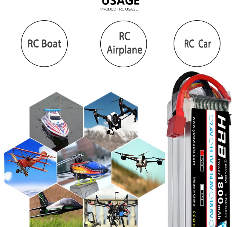 HRB Lipo 4S Батарея 14,8 V 1800 мА/ч, 50C XT60 для рыболовной приманки лодки Багги автомобилей самолет хобби, Радиоуправляемый Запчасти T TRX EC5 XT90 деканов женский