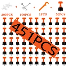 451 шт. многоразовая система выравнивания плитки, используемая для укладки и выравнивания напольной плитки и керамической плитки, набор инструментов для строительства