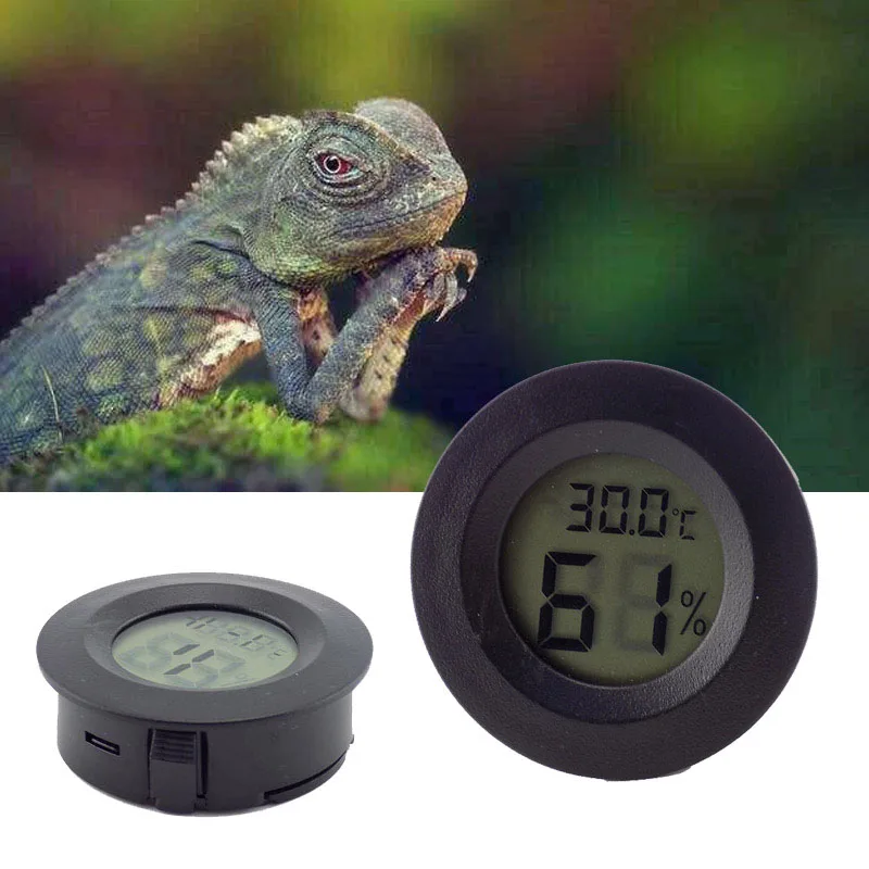 

Mini LCD Digital Thermometer Hygrometer Convenient Temperature Indoor Outdoor Humidity Round Reptile Meter Detector T1