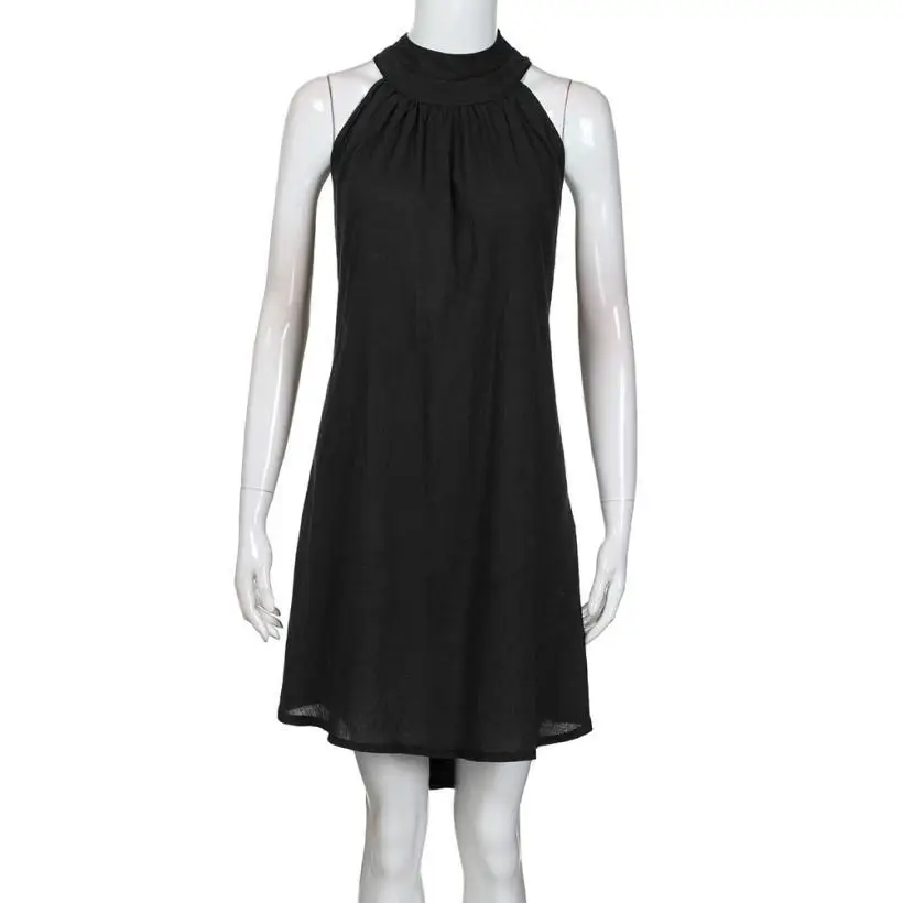 

20120 style new arrival O-Neck female dress sexy loose solid sleeveless draped knee-Length off the shoulder natural dress