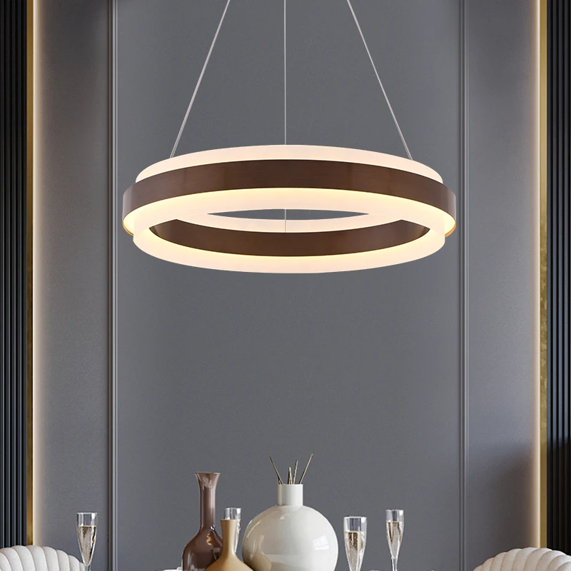 

Nordic post-modern living room round art personality light luxury modern dining room chandelier