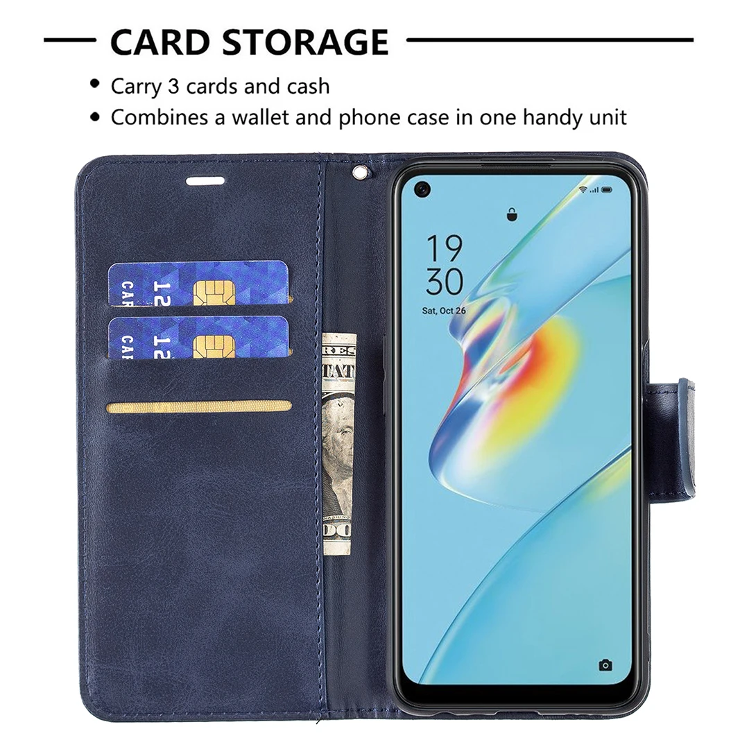 OPPO A15 Leather Flip Case For OPPO A54 Case sFor OPPO A 15 A74 A94 A93 A55 A7 4G 5G Coque Magnetic Stand Book Phone Cover Etui