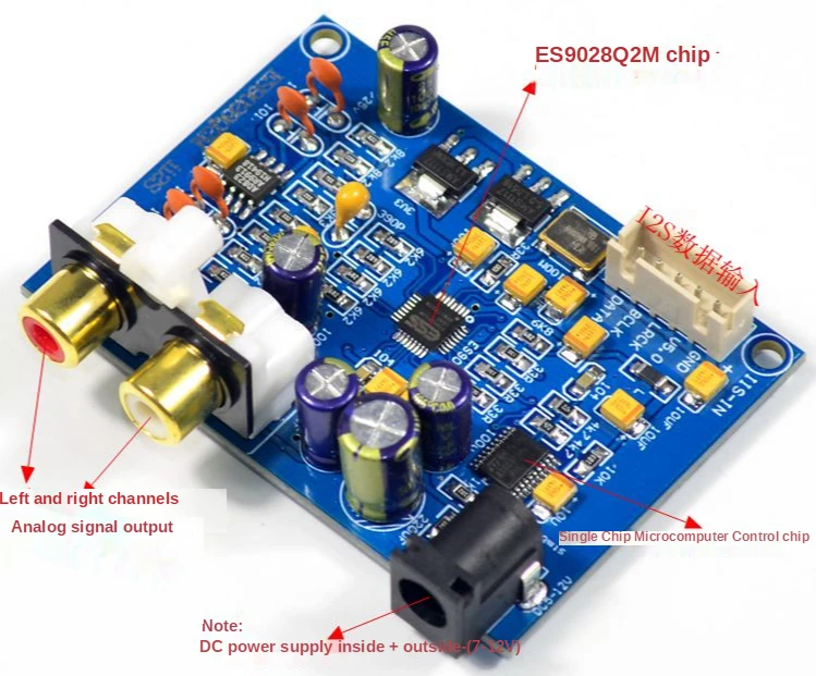 

ES9028 Q2M I2S вход, DAC аудио декодер доска (обновление ES9018)