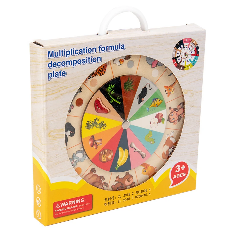 

Baby Montessori Math Multiplication Wooden Toys Kids Animal Food Match Game Puzzle Preschool Educational Toys for Children