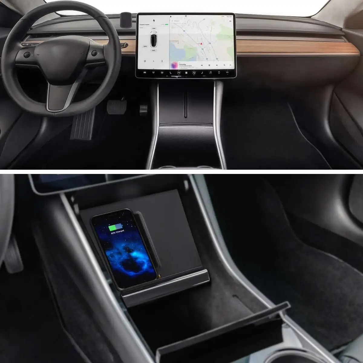 2020 модернизированное автомобильное беспроводное зарядное устройство для Tesla Model