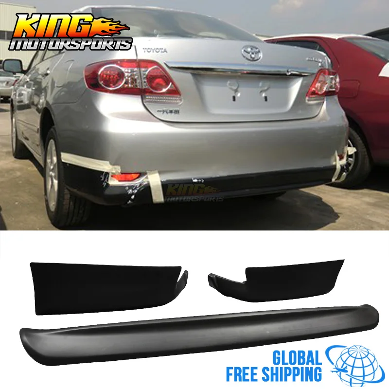 Подходит для 11 13 Toyota Corolla E140 Sedan 4Dr Sport Conversion задний бампер спойлер PP Global БЕСПЛАТНАЯ