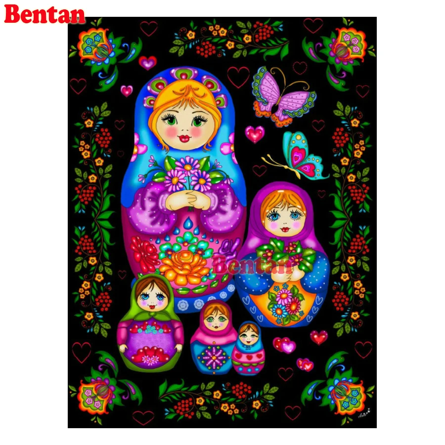

Full Square/Round Drill 5D DIY Diamond Painting Russian Dolls Embroidery mosaic diamond Cross Stitch 5D Home Decor art