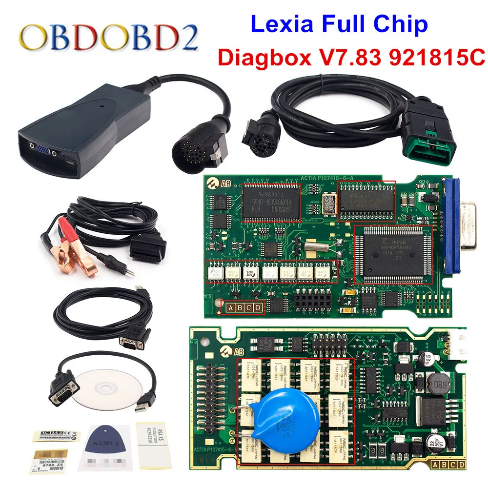 Полный чип V9.68 Lexia 3 921815C Diagbox V7.83 для Citroen/Peugeot Lexia3 PP2000 V48/V25 lexia диагностический