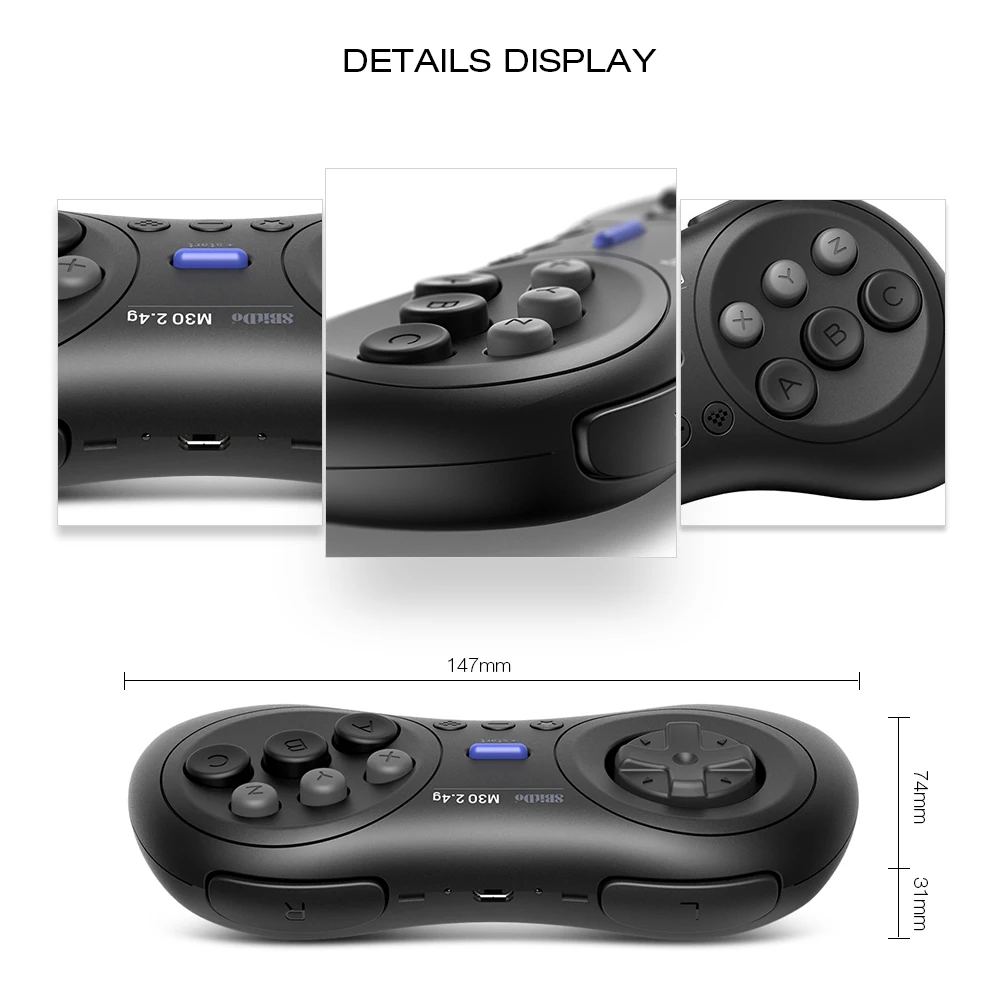 8bitdo M30 Bluetooth геймпад для nintendo switch Sega Genesis MD Mega Drive контроллер MacOS беспроводной PC
