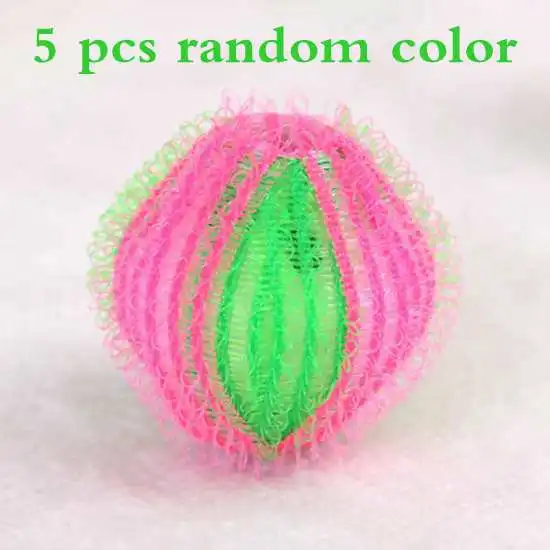 5 pcs random colors Волшебная машинка для мытья волос с шариками для стирки, плавающая Машинка для удаления шерсти домашних животных - Цвет: 5 pcs random colors