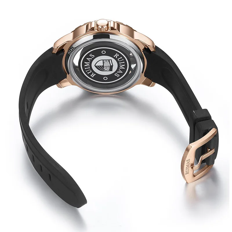 Мужские кварцевые часы Rimas RUIMAS спортивные с полым подвесным циферблатом топ