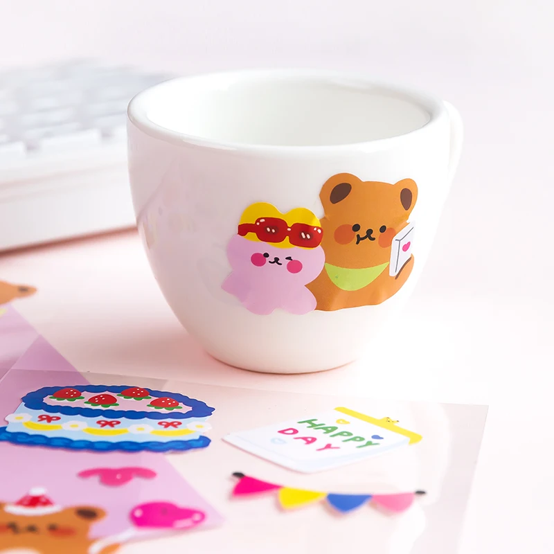 1 шт конфеты Медведь серии милые Креативные декоративные наклейки планировщик