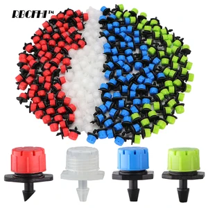 50-800PCS Garden Adjustable Nozzles Drip Irrigation Watering Sprinkler 1/4" Anti-Clogging Dripper Emitter Flower Beds Vegetable