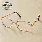 Модные новые очки для чтения MODO 2021, металлическая полная оправа, простые мужские и женские универсальные очки для чтения для пожилых людей + 1,0 до + 4,0