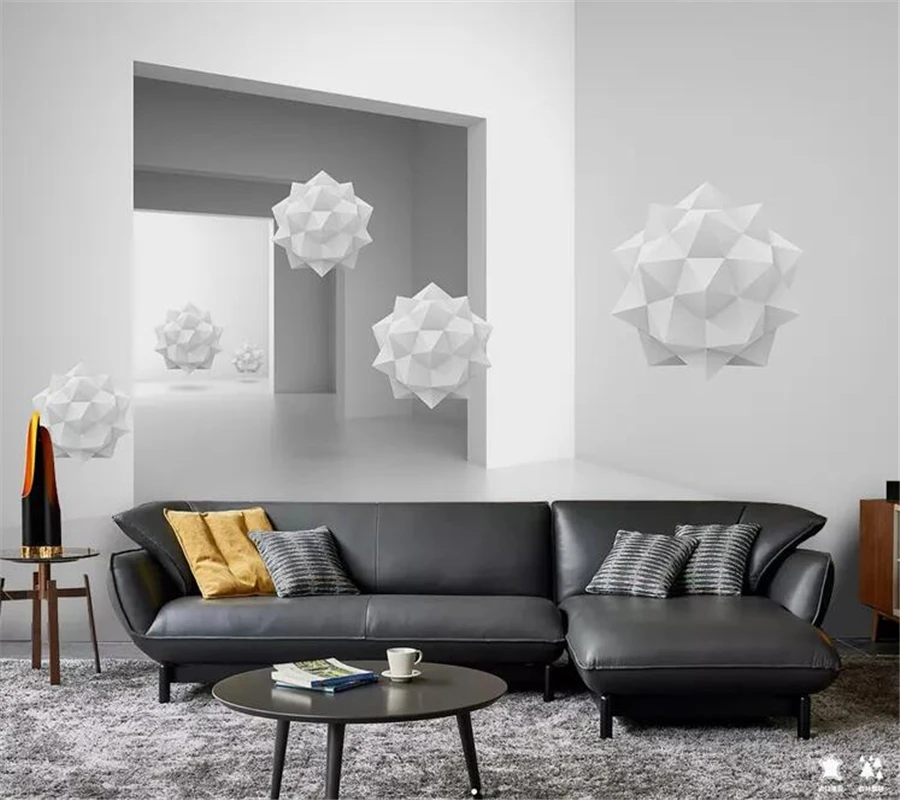 

Фотообои на заказ, 3d объемная Геометрическая Сфера, Современная архитектура, Космический ТВ фон, настенная живопись