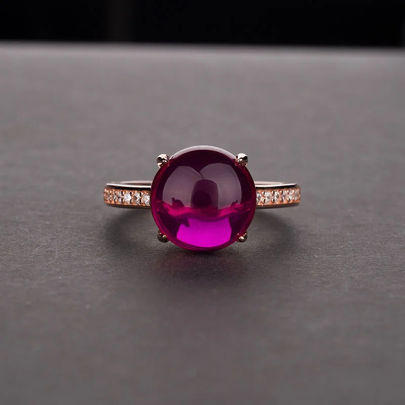 Женское кольцо из стерлингового серебра с круглыми кристаллами|Кольца| |