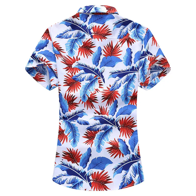 Гавайская рубашка мужская с принтом Повседневная блуза коротким рукавом