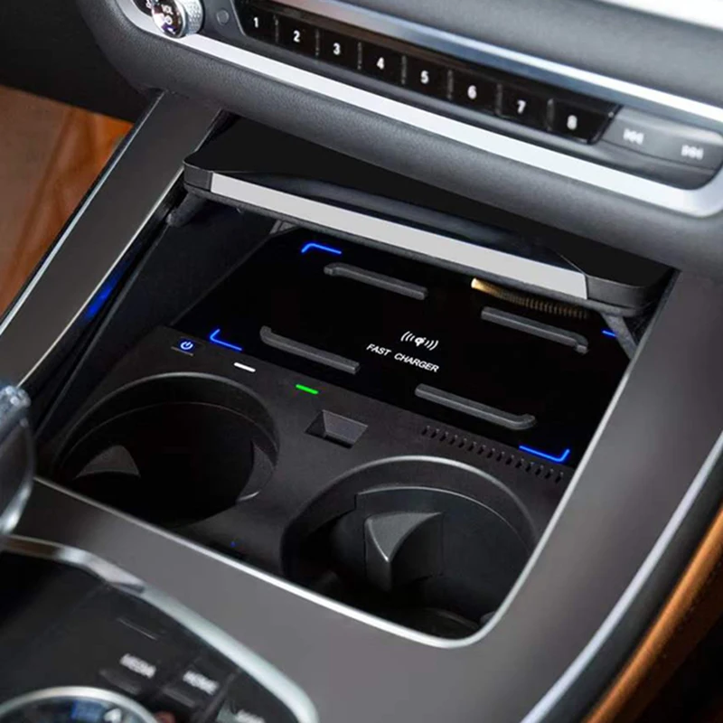 

15 Вт автомобильное беспроводное зарядное устройство для телефона, панель для быстрой зарядки, держатель для телефона для BMW X5 G05 X6 G06 2019 2020 2021,...