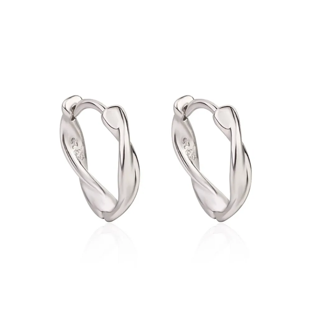 

Fashion Silver Plated Hoop Earrings Simple Ripple Wave Desgin for Women Office Lady Gift EG1ZNCZF Jewelry Ear Rings for Women